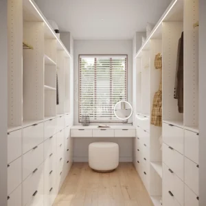 Komplett garderobsinredning och walk in closet